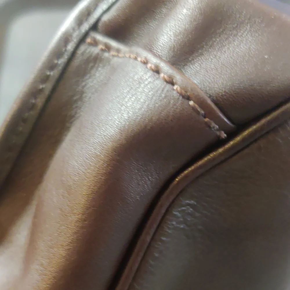 Fossil Brown Leather Briefcase Unisex